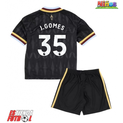 Aston Villa Joao Gomes #35 Segunda Equipación Niños 2026-27 Manga Corta (+ Pantalones cortos)